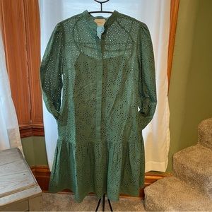 AKRIS Punto eyelet dress with slip underlay | size 6